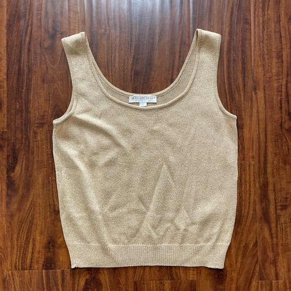 St. John Tops - St. John Gold Metallic sweater Tank Top medium